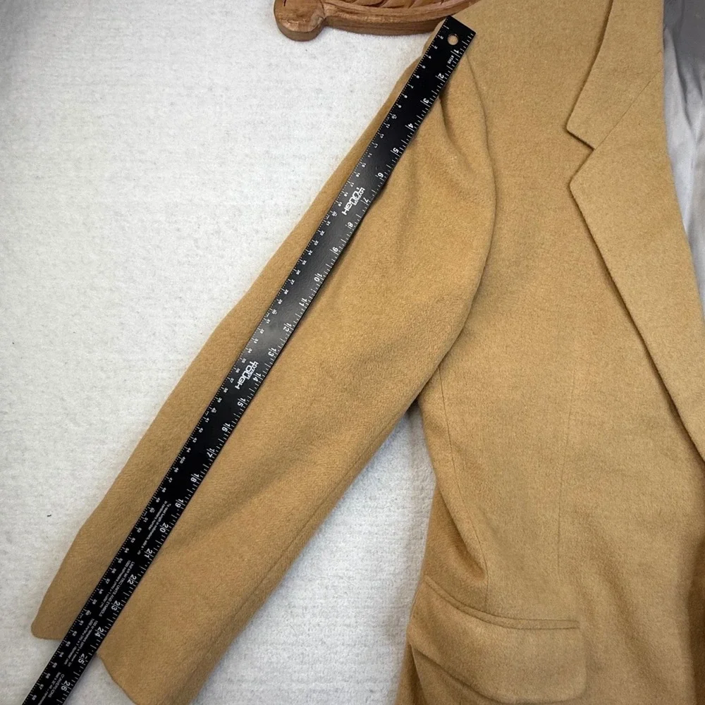 VTG  H Freeman‎ & Son Camel Wool Blazer Sport Coat Tailored in USA Tan Men 44R